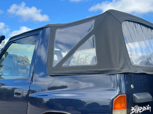 SUZUKI VITARA SOFT TOP BLACK w/ CLEAR WINDOWS OZTOPZ