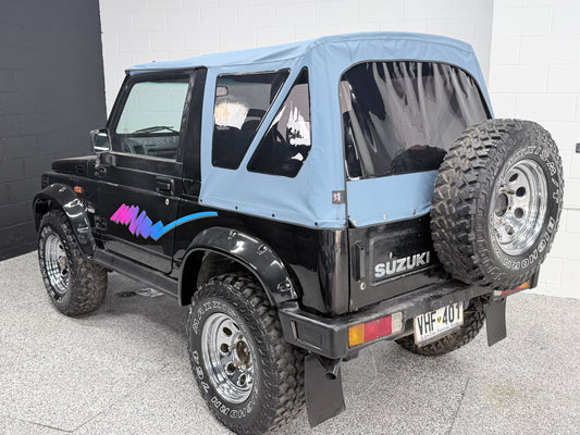 SUZUKI SIERRA SOFT TOP BLUE W/DARK TINT WINDOWS OZTOPZ