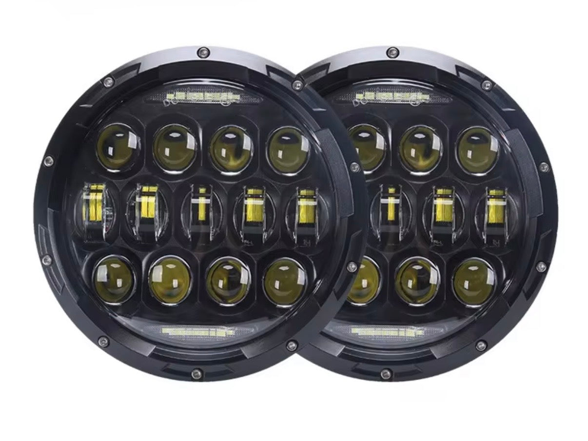 Suzuki Sierra 7" LED Headlights + Reverse Polarity Adapter Plug & Play